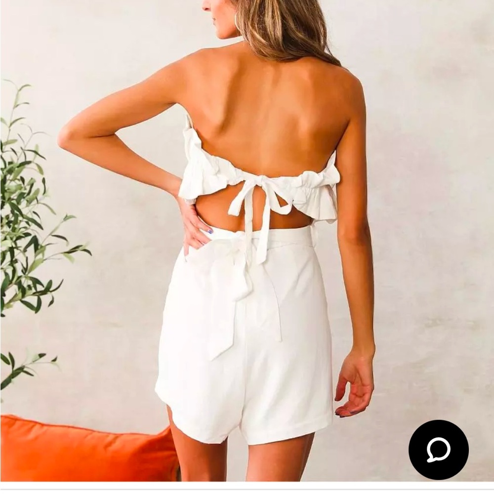 Strapless Ruffled Romper - Picture 2 of 4